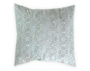 Green Gray Pillow Cover - Green Pillow Cover - Cushion Cover - Gray throw pillow