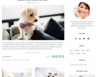 Blogger Template Responsive, Blogger Theme, Premade Blogger Templates, Blogspot Template Minimal, Blogger Blog - Chantelle