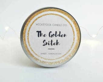 The Golden Snitch 4oz Soy Candle | Harry Potter Inspired Bookish Candle | Bookish Gift