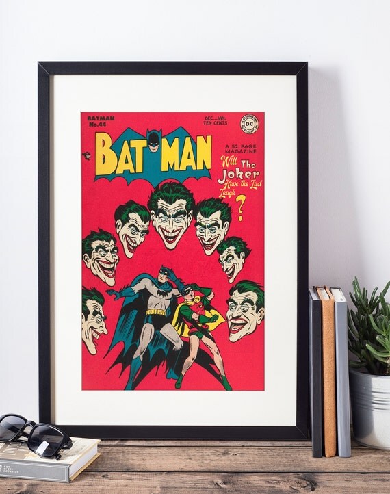 DC Comics Wall Art / Batman Wall Decor / The Joker / Superhero