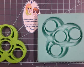 Funky Fidget Spinner Silicone mold, Resin Mold, fidget Mold, polymer clay mold, spinner mold, toy mold, gamer mold, nerd mold, nerdy mold