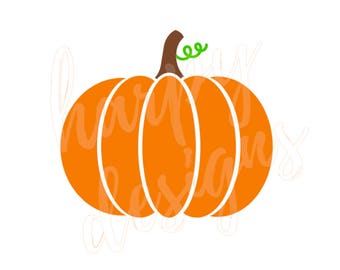 Pumpkin SVG File, Pumpkin Clipart, Pumpkin Cut Files, Fall SVG, Cricut Files, Silhouette Files