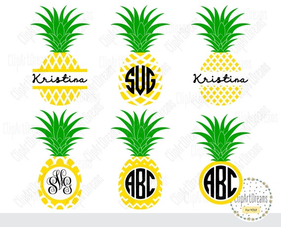 Download Pineapple Monogram SVG Frame Svg Cut Files Svg files for