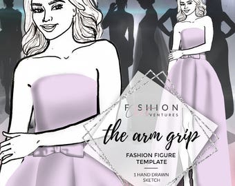 The Arm Grip | Fashion Template, Fashion Illustration, Croquis, Fashion drawing