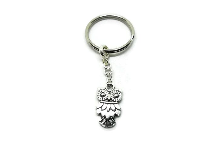 Owl Keychain, Owl Charm Key Chain, Owl Gifts, Unique Birthday Gift, Stocking Stuffer, Gifts Under 5, Gift for Her, One of a Kind