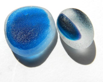Two Pendant Sized English Sea Glass Multis