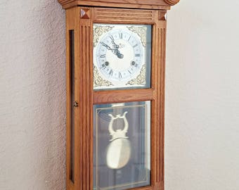 Vintage / Antique D&A Brand 31-Day Mechanical (key wind) Chiming Parlor Pendulum Clock / Wall Clock - Professionally Restored With Warranty