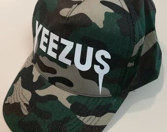Yeezus Hat, Kanye West Cap, Baseball Hat Yeezy, Summer Mens Hat, Camo Cap, Tumblr Hat