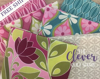 Botanique 6 Piece Custom Bundle by Lila Tueller Designs for Riley Blake - Various Cuts (100% Cotton, Quilting Fabric Yardage)