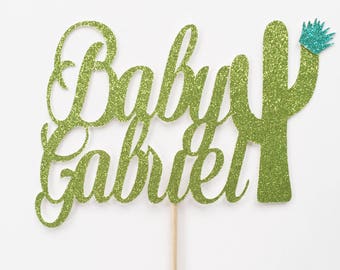 Fiesta Baby Shower- Cactus Cake Topper- Baby Shower Topper- Cacti Baby Shower- Cacti Cake Topper- Baby Shower Cake Topper- Cactus Cake