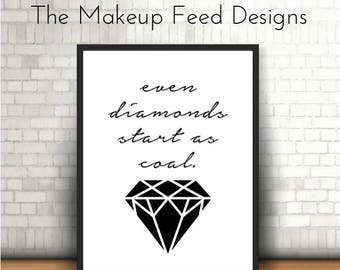 Diamond quote | Etsy