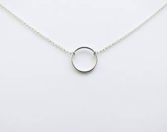 Karma Necklace, Circle Necklace, Eternity Necklace, Dainty Necklace, Layering Necklace, Minimalist Jewelry, Gift for Wife, Gift for Her