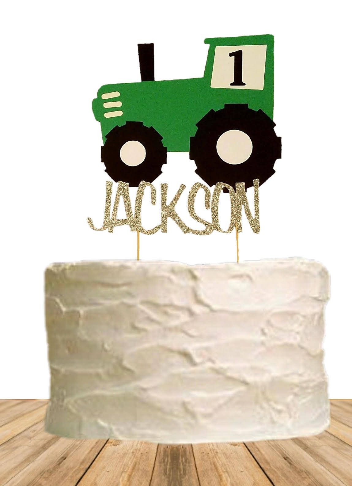John Deere Tractor Cake Topper Personalized with Name