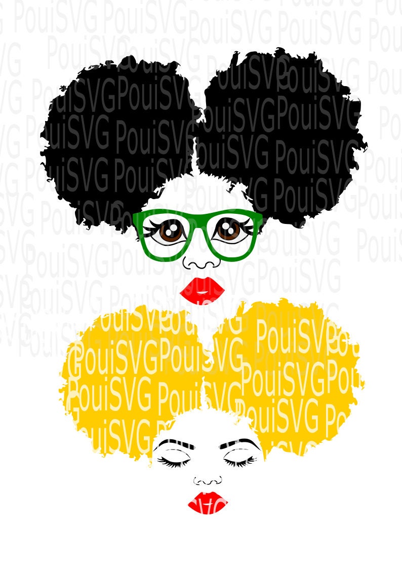 Download Afro puffs svgAfro svg Sister svg Silhouette studio