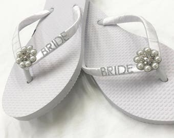 Wedding flip flops | Etsy