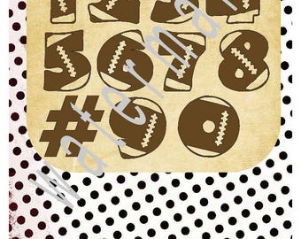 Football SVG Football numbers svg silhouette cameo cricut Football T shirt iron on transfer Football outline JPEG football Jersey numbers