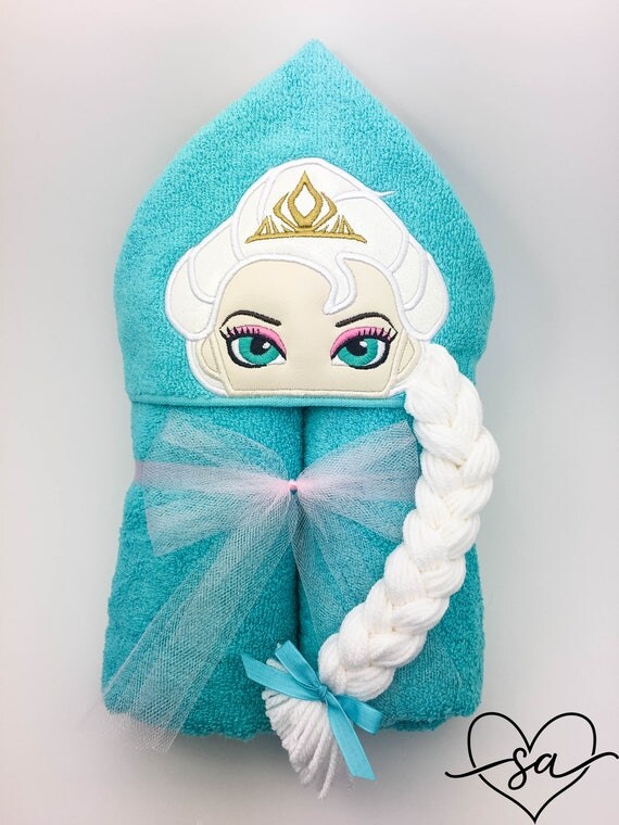 FREE PERSONALIZATION Frozen Elsa Hooded Towel Bath Towel