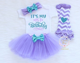 First Birthday Outfit Girl, Mermaid 1st Birthday Outfit, It's My 1st Birthday 1st Birthday Outfit, 1st Birthday Girl, 1st Birthday Gift BF33
