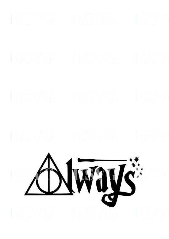 Download Deathly Hallows SVG Always Always Harry Potter cut file