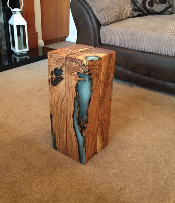 glow in the dark resin wood table