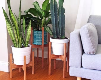 Set of Three Mid Century Modern Plant Stands