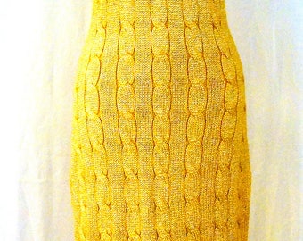 Vintage Gold Sweater Dress