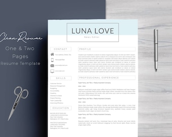 CV Template | Professional Resume Template + Cover Letter and References MS Word | Curriculum Vitae Template | Instant Digital Download CV