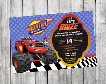Blaze and the Monster Machines Invitation