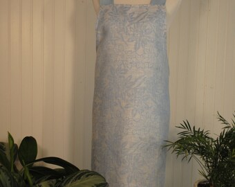 Elegant Pinafore - Powder Blue Floral