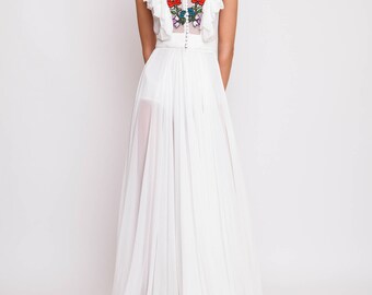 Hebrides silk chiffon maxi main image 1