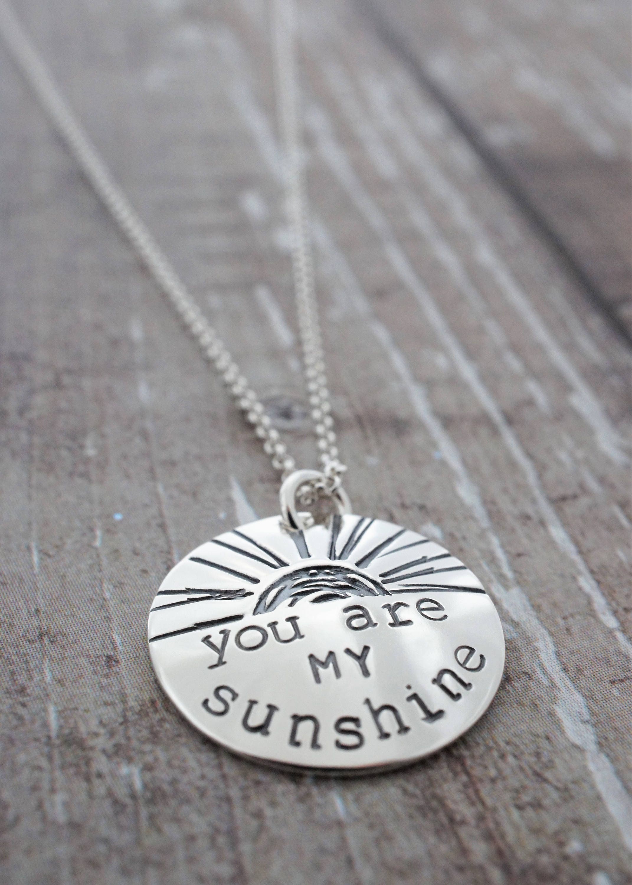 You Are My Sunshine Necklace Custom Charm Necklace in