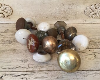 Vintage Glass, Metal and Porcelain/Ceramic Door Knobs and Hardware