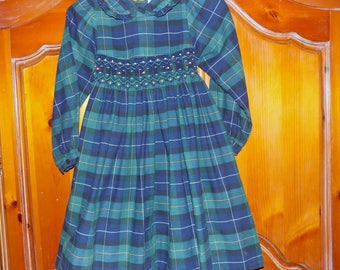 Sz. 6x, Plaid Smocked Dress