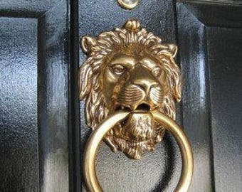 Brass Lionhead Door Knocker - Brass Door Knocker - Holiday Gift