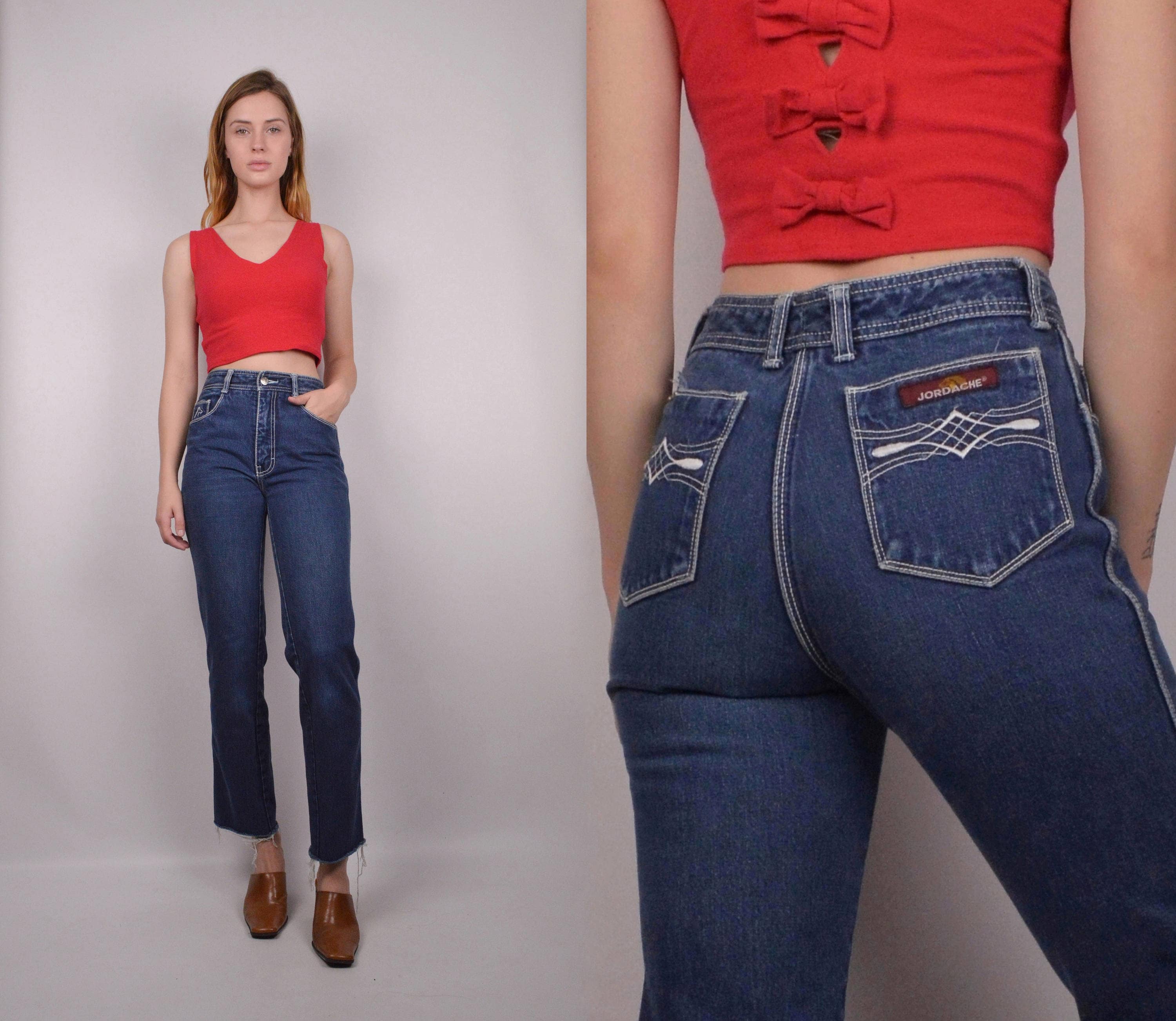 70's Jordache High Waist Crop Jeans