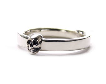 skull mens wedding ring dainty solid sterling goth groom ring psychobilly wedding band wedding set all - Mens Skull Wedding Rings skull mens wedding ring dainty solid sterling goth groom ring psychobilly wedding band wedding set all - Mens Skull Wedding Rings
