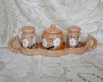 Cherry Blossom Luster Condiment Set - Japan