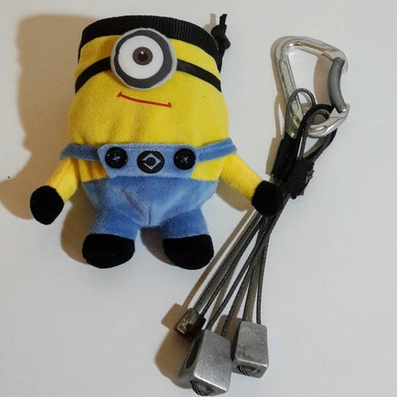 Minion Rock Climbing Chalk Bag made from a child's plush