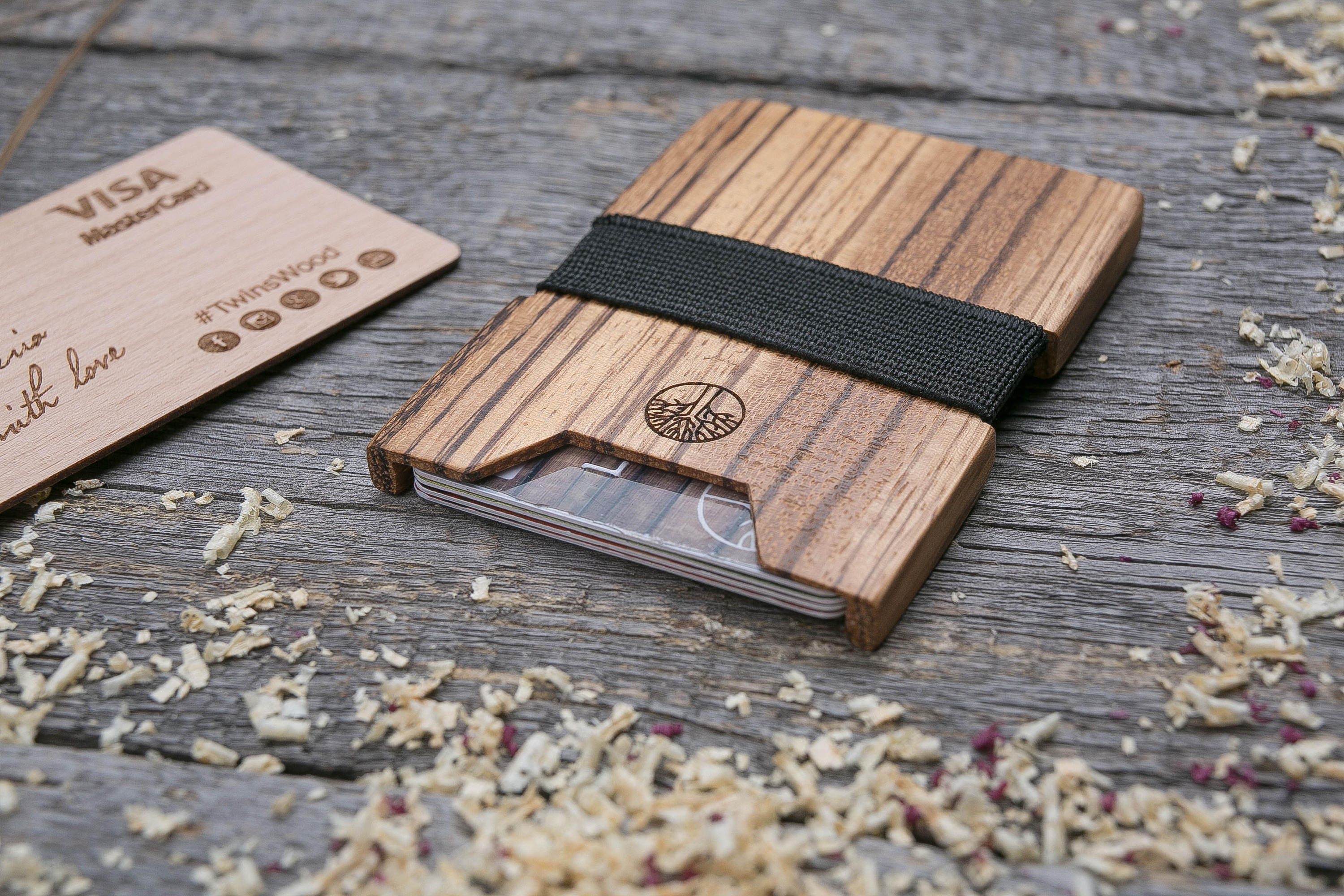 Premium Wood wallet Zebrano wood wallet Slim Wallet Wooden