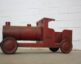 Large Tin Toy Train Circa 1950s