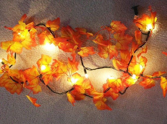 Autumn Leaf Lights Autumn Leaves Garland with String Lights