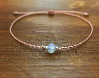 Opalite Bracelet - bridesmaid gift - best friend gift - boho jewelry - best friend bracelet - faux moonstone bracelet - friendship bracelet