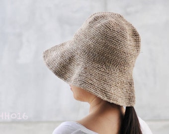 Hemp Hat Handmade Sun Hat Handcrafted Beach Hat