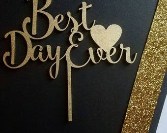 Best Day Ever Cake Topper, wedding cake topper, cake topper wedding, custom cake topper, cake topper, best day ever wedding cake topper