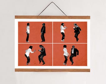 PULP FICTION, Original Art, Minimalist Movie Poster Print 24 x 36"