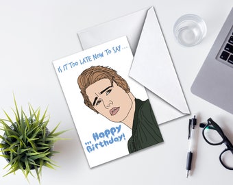 Happy Birthday Greeting Card, Justin Bieber Birthday Card, Belieber Birthday Card, Greeting Card Birthday, Pun Birthday Card Justin Bieber