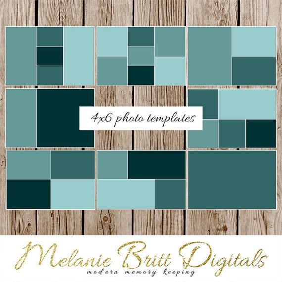 Photo Collage Templates 4x6 Storyboard Template Blog Board Photography Template Photo Photoshop 4x6 Photo Template