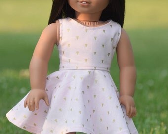 Pink and Gold Sundress for American Girl Doll