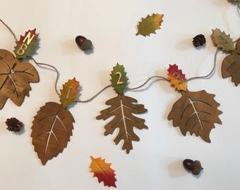 12 Month Photo Banner - First Birthday Banner - Woodland Animals Birthday - Fall Theme - Autumn Decor - Fall Leaves
