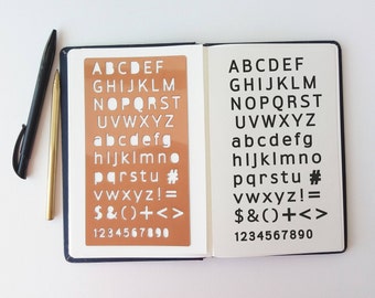 Bullet Journal Stencil, Sans Serif Alphabet Stencil, Planner StencilSans Serif Letter Stencil - 4x7" (Sans Serif L)